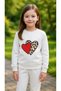 Children's Set Sweatshirt Leopard Heart Printed Girls Boys Crew Neck3 4-5-6-7-8-9-10-11-12Years
