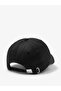 Black Slogan Embroidery Baseball Cap - 3
