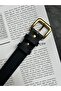 2-Piece Loyal Rectangular Patterned Women's Gold Buckle Belt Jacket Belt Dress Belt Trouser Belt - 3