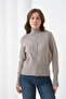 Women's Half-Zipper Closure Premium Yarn Soft Textured Knit Sweater - 4
