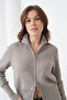 Women's Half-Zipper Closure Premium Yarn Soft Textured Knit Sweater - 5