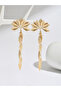 Gold Leaf Dangle Earrings - 2