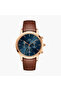 42 MM Men's Brown Chronograph Leather Strap Watch - DW00100639