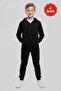 Boy's 3 Thread Ş Fleece-Lined Zippered K Hooded Tracksuit Set
