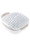 Grey large grater with plastic chamber