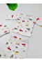 3-Piece Scoop Patterned 100% Cotton Beret Baby Boy Newborn Bodysuit Set - 4