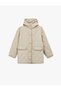 Long Sleeve Buttoned Pocketed Hooded Quilted Coat - 3