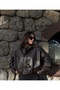 New Season Oversized Bomber Women's Bitter Brown Biker Leather Jacket - 6