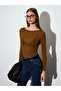 32122 Boat Neck Cashmere Blend Ultra Lightweight Modal Blouse - Dark Brick Red - 4