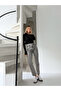 Front Belt Asymmetric Detail Mom Jeans - 5