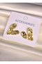 Women's Minimal Heart Model Steel Earrings Non-Tarnish Vintage - 2