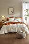 100% Cotton Muslin Duvet Cover Set with Elastic Fitted Sheet and Pillowcases for Single Bed
