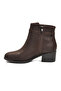 Brown Emerald Zippered Fleece Women's Heeled Boots 325131 Z - 4