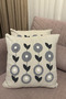 Punch Embroidered Modern Design Decorative 2-Piece Throw Pillow Cover Embroidered Linen 43X43 cm - 4