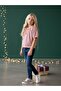 Girl's Plush Stone Baby Written Short Sleeve Sweater - 5