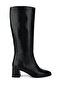 Women's Genuine Leather Black Heeled Boots