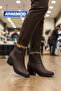 Brown Emerald Zippered Fleece Women's Heeled Boots 325131 Z - 3