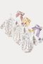 Baby Girl Newborn Romper with Bandana and Booties Set Floral Pattern Baby Set Gift - 5