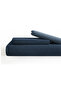 100% Cotton Muslin Duvet Cover Set with Elastic Fitted Sheet and Pillowcases for Single Bed - 4