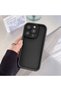 iPhone 13 Case Black Minimalist Silicone Shock-Absorbing Trend Protective Cover - 4