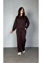 Women's Long Sleeve Crew Neck Viscose Two Thread Blouse and Pants Double Suit - 3