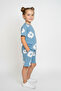 Girl's Floral Printed Cotton Relax Fit Bottom Top Set - 3