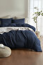 100% Cotton Muslin Duvet Cover Set with Elastic Fitted Sheet and Pillowcases for Single Bed - 3