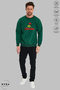 Unisex Long Sleeve Grinchmas Printed Crew Neck Hoodless Fleece-Lined Oversized Sweatshirt - 4