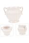 Rustic White Ceramic Vase - French Jug Style Table Decor Planter - 6