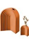 Modern Arched Ceramic Vase, Orange