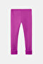 Light Purple Girls' Extra Thick Winter Leggings with Plush Ears and Rabbit Embroidery - 2