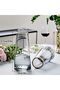 Clear Glass Cylinder Vase, 21.5cm Tall, 7cm Opening (Grey) - 2