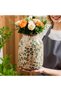 Green & Beige Vintage Chinoiserie Ceramic Vase - 2