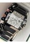 Men's Watch, Steel-Silicone Band, Functions Active, Black Color, with Calendar, in Stylish Box, Bracelet Gift - 4