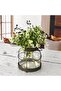 Vintage Glass Farmhouse Vase with Rustic Lantern Design (LED) - - 5