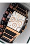 Men's Watch, Steel-Silicone Band, Functions Active, Rose White Calendar, Stylish Box, Bracelet Gift - 3