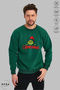 Unisex Long Sleeve Grinchmas Printed Crew Neck Hoodless Fleece-Lined Oversized Sweatshirt - 2