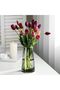 Clear Glass Cylinder Vase, 21.5cm Tall, 7cm Opening (Grey) - 6