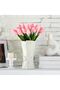 Cute Bow Ceramic Vase, 9.64in Large White Modern Vase - 7