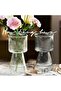 Glass Vase for Flowers - Modern Ribbed Vase for Home Decor (Clear) - 6