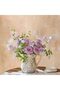Floral Ceramic Vintage Pitcher Vase with Handle, Farmhouse Style, Green Flower Pattern (8 in - 3