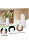 Modern White Ceramic Vase - Elegant Home & Office Decor - 6