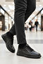 Black Genuine Leather Rubber Laced Men's Casual Shoes 137 m - 3