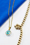 Dried Turquoise Real Flower Bijoux Necklace, Gift Necklace - 2