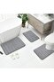Bathroom Rug Set Memory Foam Non-Slip Absorbent Machine Washable Grey, 3 Pieces - 2