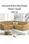 Bürümcük 7-Person L Corner Sofa Cover, Flexible Sofa Cover Without Footrest, Ottoman Pattern (550cm)