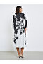 Floral Print A-Line Midi Dress - 5