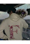 Kiss Design Lettered Oversized Hooded Sweatshirt Hoodie