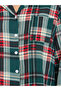 Checked Button Front Shirt and Pyjama Set - 4