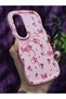 Oppo A60 Compatible Butterfly Ribbon and Flower Pattern Pink Phone Case - 5